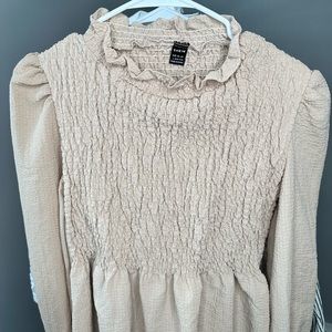 Shein cute off white blouse
